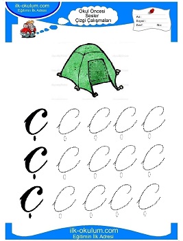 Çocuklar İçin Sesler Çizgi Çalışmaları Çalışma Sayfaları 